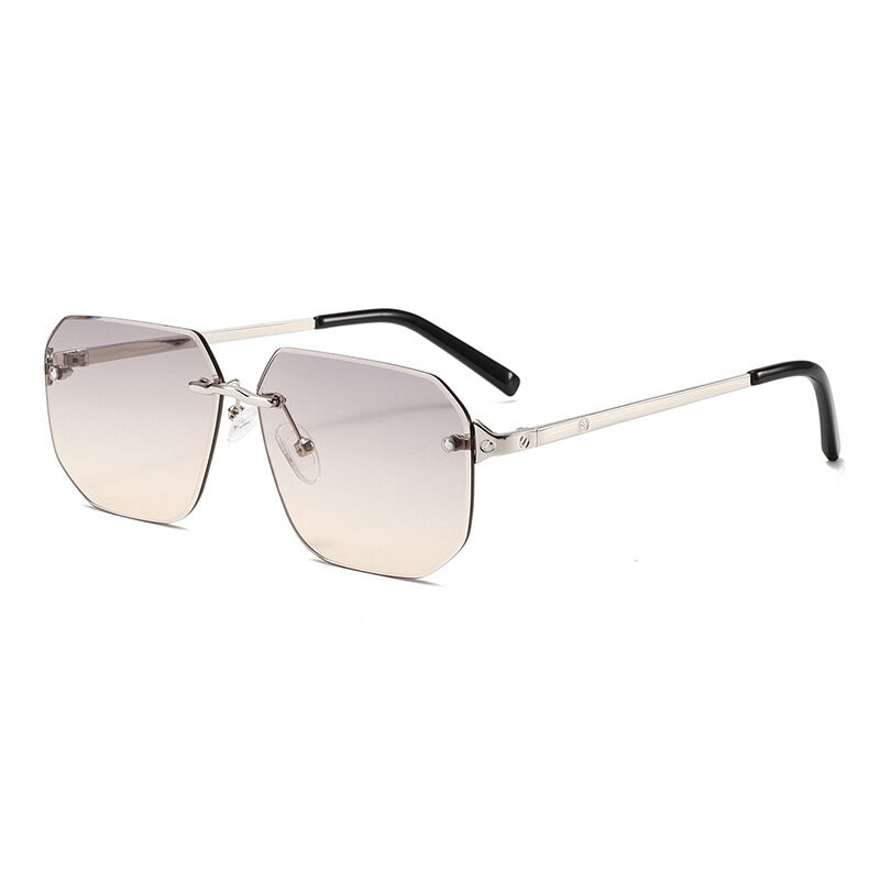 1 Paar Simple Series Casual Solid Color Metall Damen Sonnenbrille