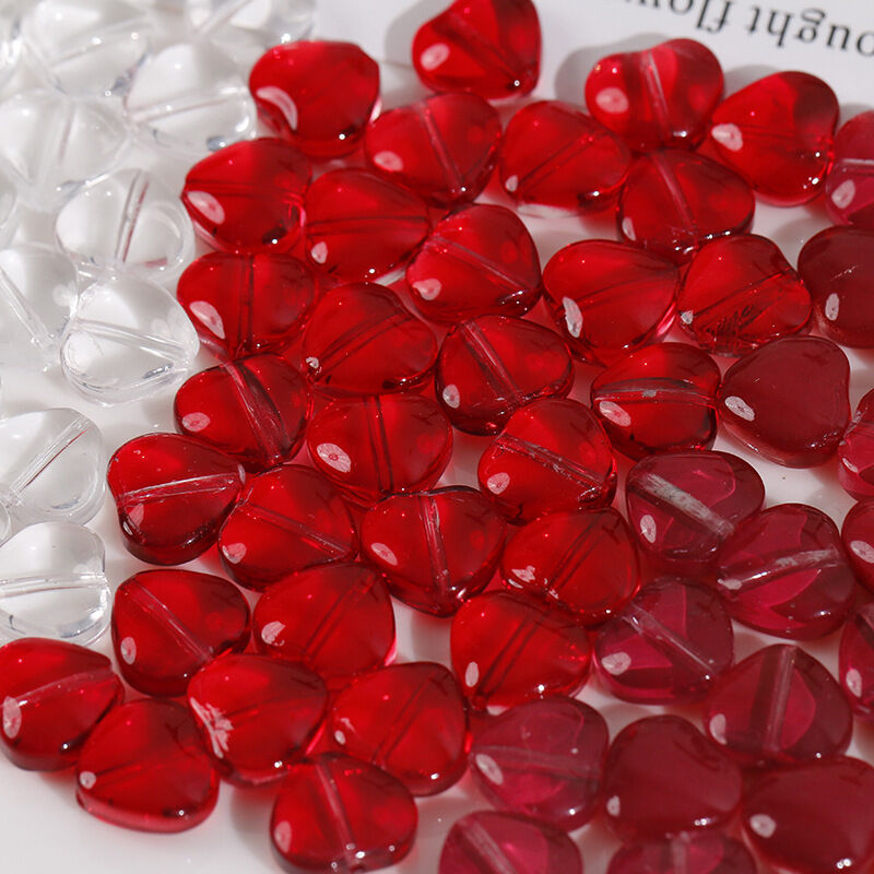 1 Piece Simple Series Simple Heart Glass Jewelry Beads h5 Picture3