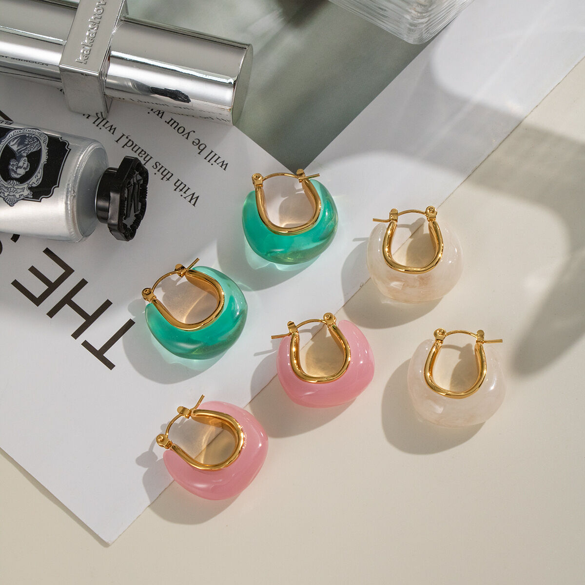 1 Pair Simple U-shaped Hoop Earrings h5 Picture2