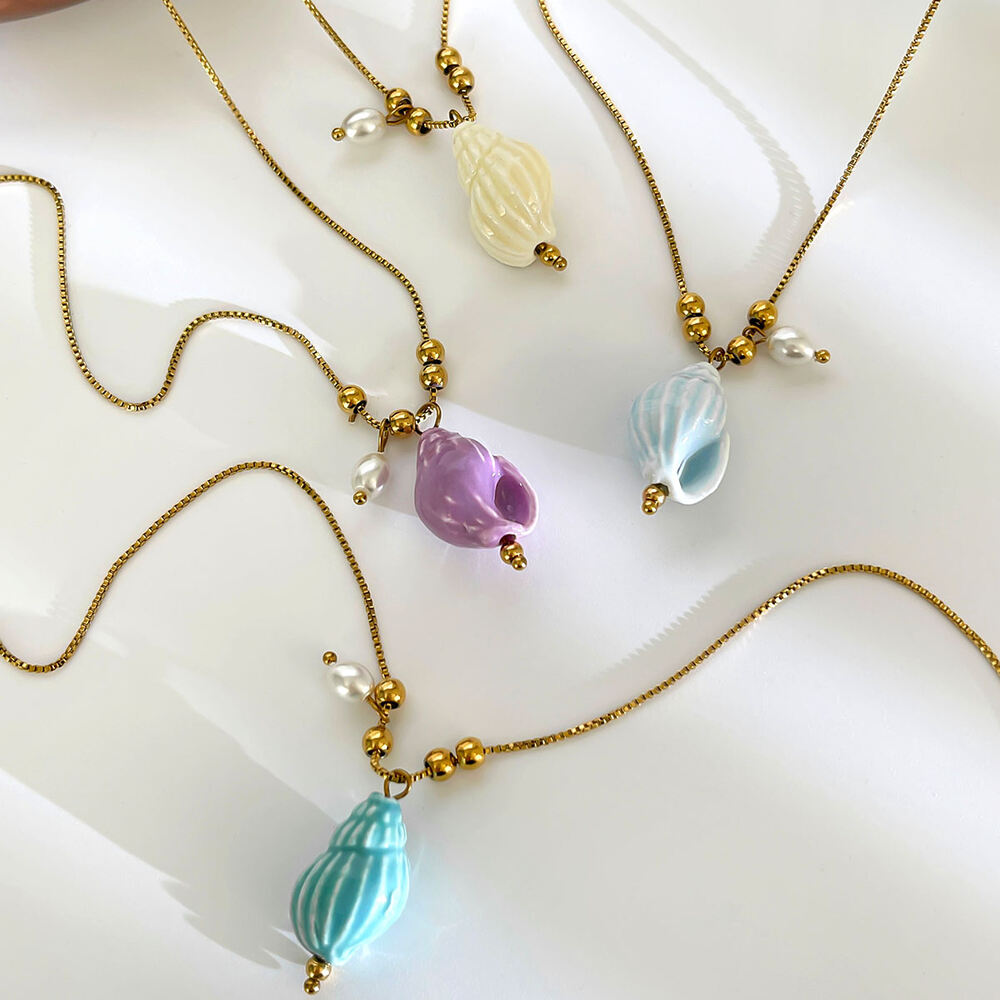 1 Piece Colorful Shell Pendant Necklace Picture4