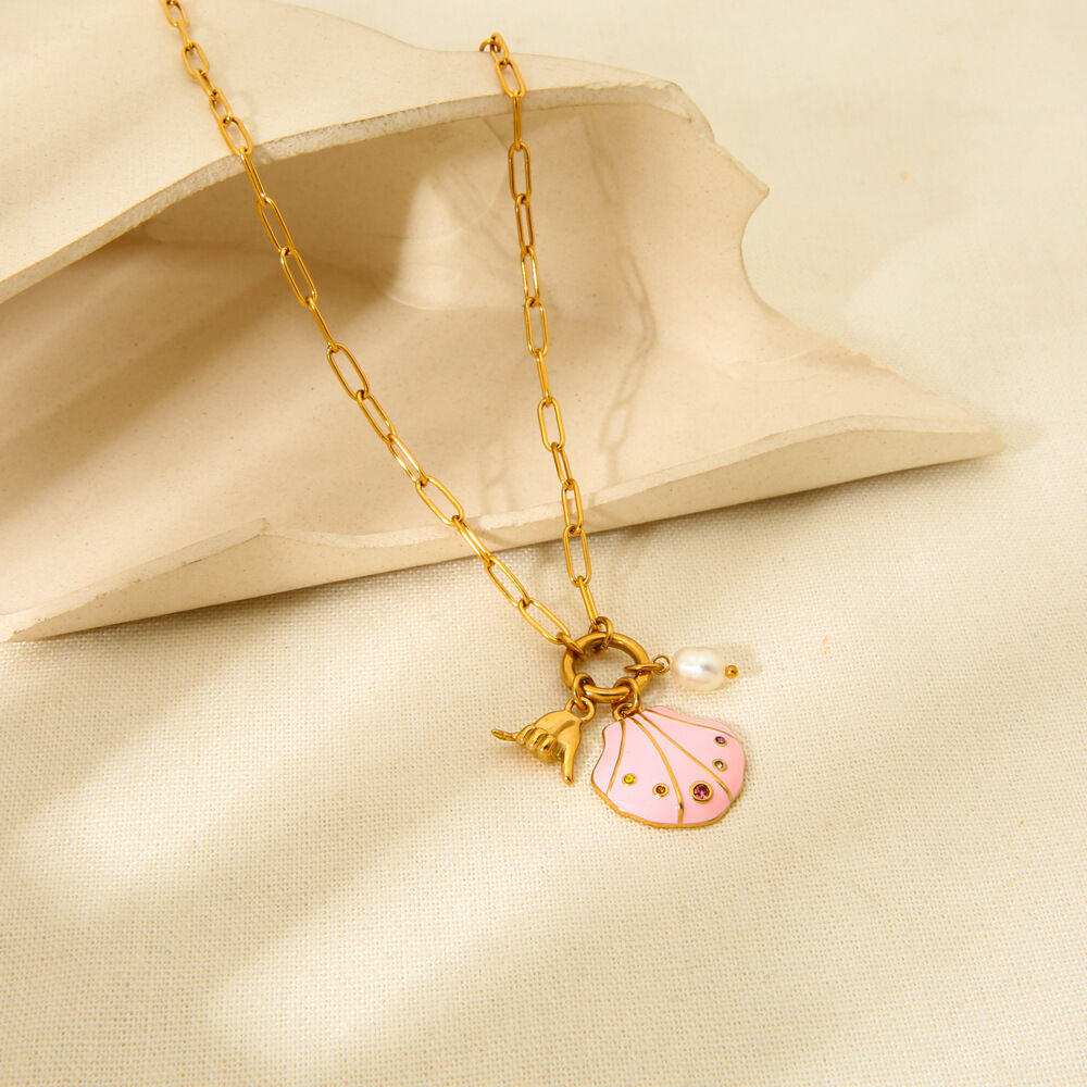 1 Pair Romantic Series Vacation Turtle Stainless Steel Waterproof Women's Necklaces h5 Picture4