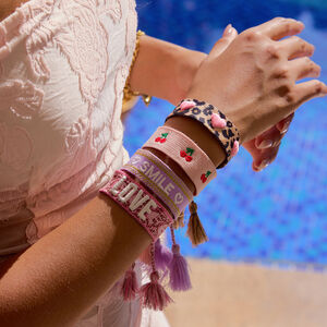 1 Piece Fashionable Series Bohemian Letter Cotton Women's Bangles h5 Picture2