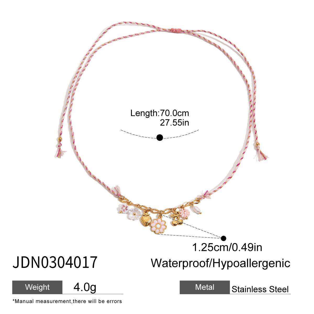 1 pezzo di collana intrecciata con fiori per le vacanze Immagine2