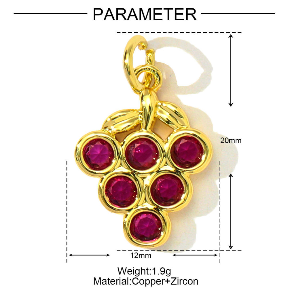 1 Piece Natural Fruits Stainless Steel Waterproof Gold Color Women's Pendants h5Picture2