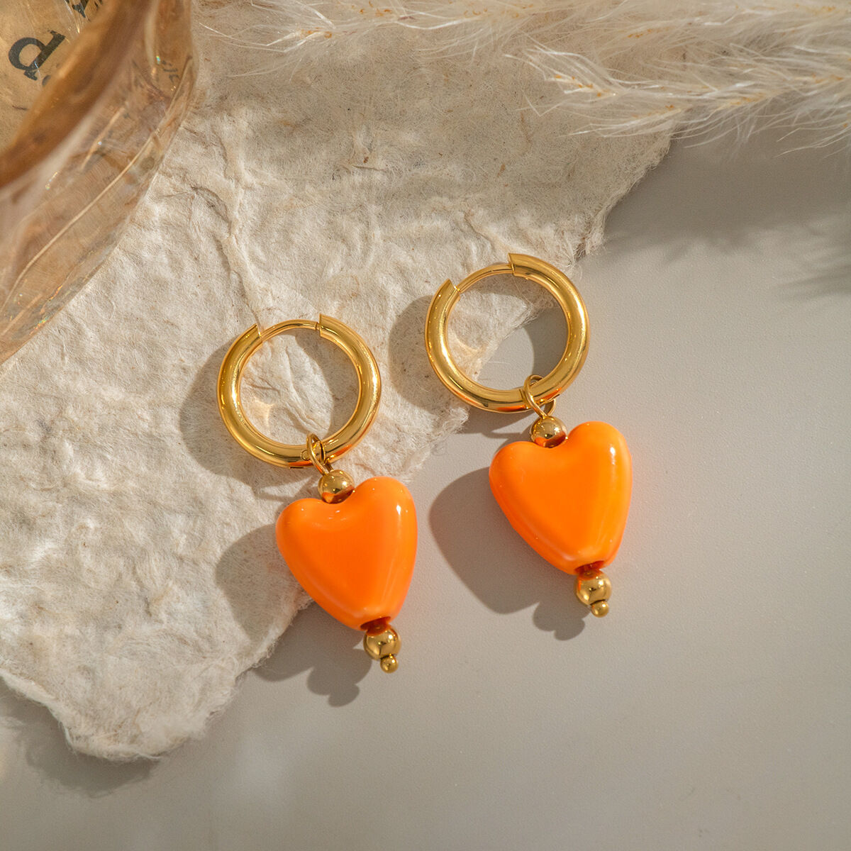 1 Pair Sweet Heart Drop Earrings Picture2