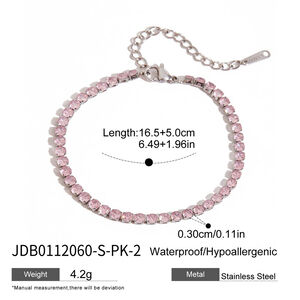 1 Piece Sweet Heart Stainless Steel Waterproof Gold Color Women's Chain Bracelets h5