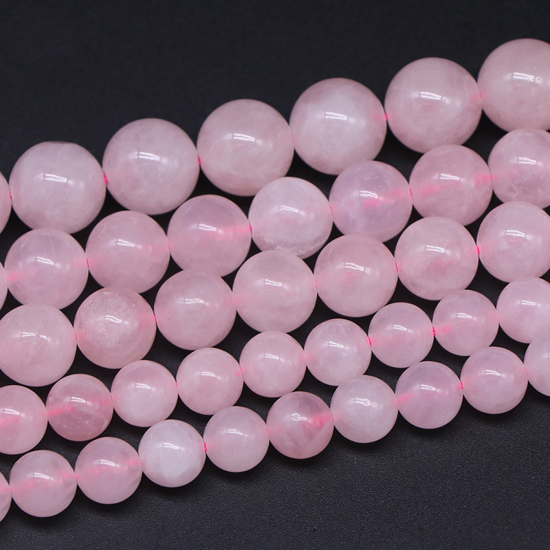 1 String Brazil Rose Quartz Natural Stones Crystal Jewelry Beads h5 Picture2