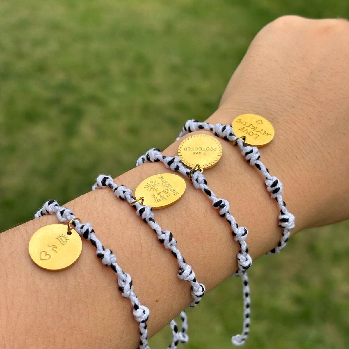1 Piece Stainless Steel Waterproof Gold Color Charm Bracelet
