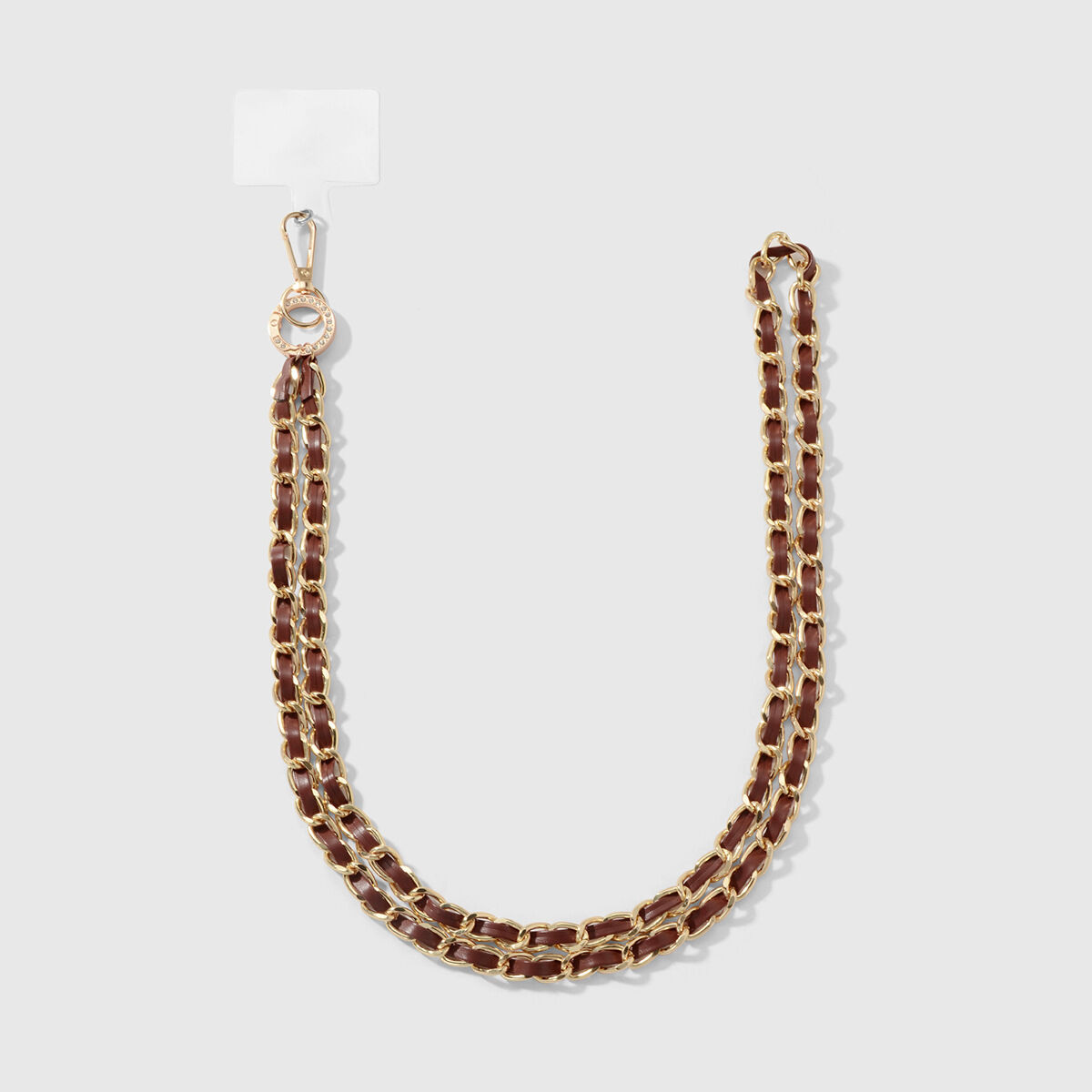 1 Brown Leather Gold Chain Picture6