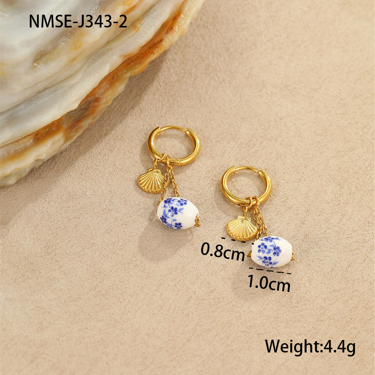 Nmse-J343-2 Shell Earrings Picture2