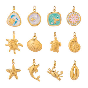 1 Piece Oceanic Stainless Steel Waterproof Gold Color DIY Pendant h5 Picture5