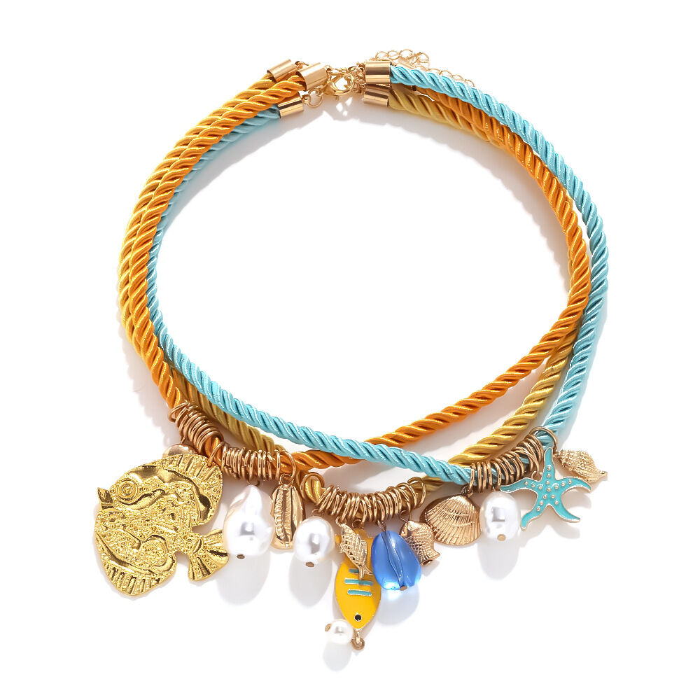 1 set  stijl touw gelaagde kettingen