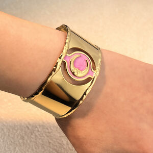 1 Piece Moon Stainless Steel Waterproof Gold Color Bangle h5 Picture3