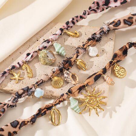 1 Piece Leopard Scarf Pendant Necklaces