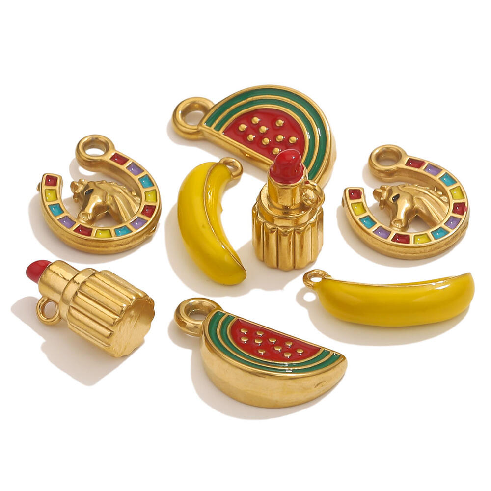 1 Piece DIY Natural Fruits Stainless Steel Waterproof Women's Pendants Picture3