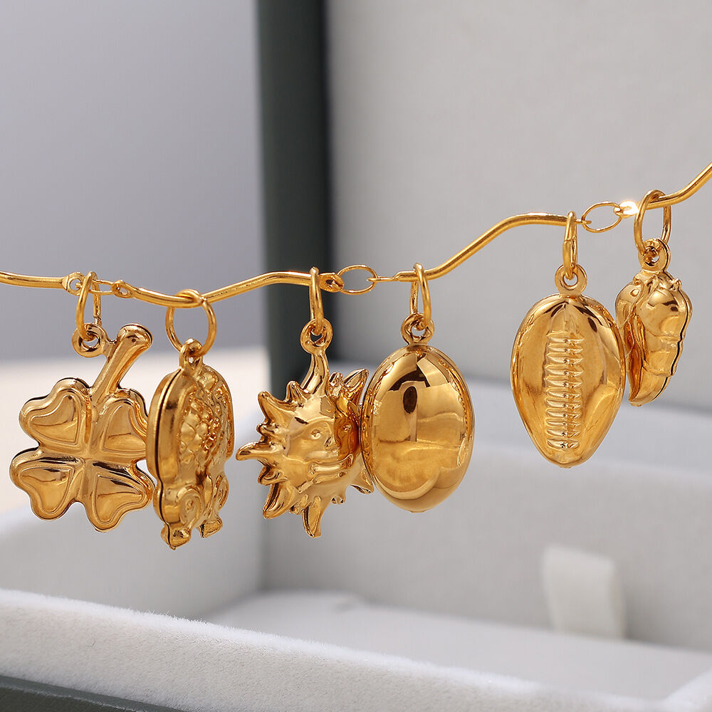 1 Piece Stainless Steel Waterproof  Gold Color DIY Pendant h5 Picture3