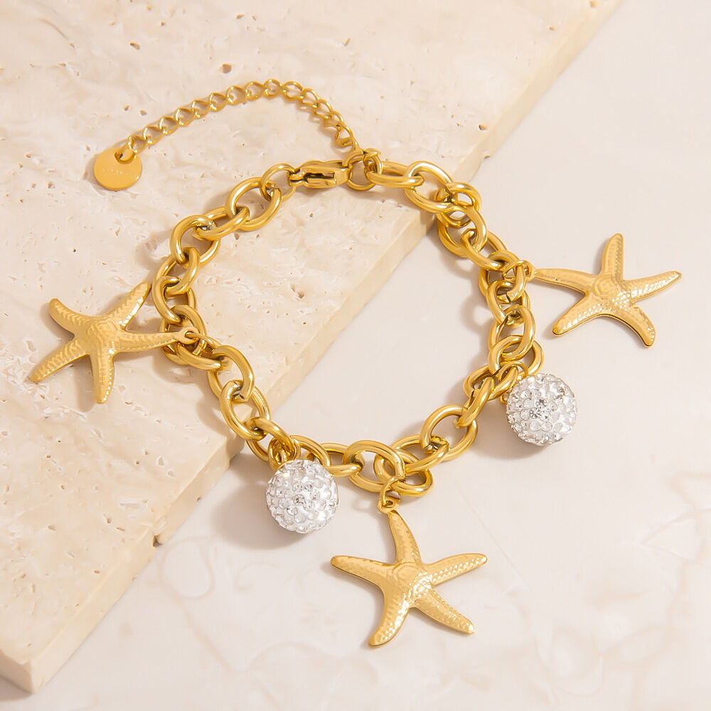 Casual Turtle Stainless Steel Waterproof  Gold Color Women's Charm Bracelets h5 Picture3