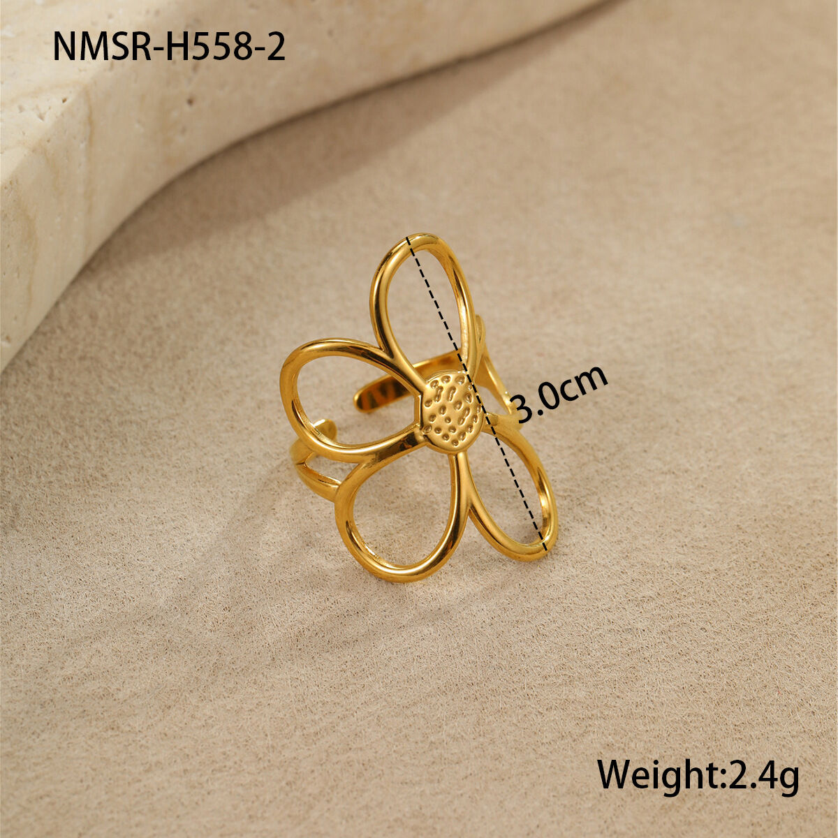 NMSR-H558-2 Goldener Blumenring/Einheitsgröße Bild2