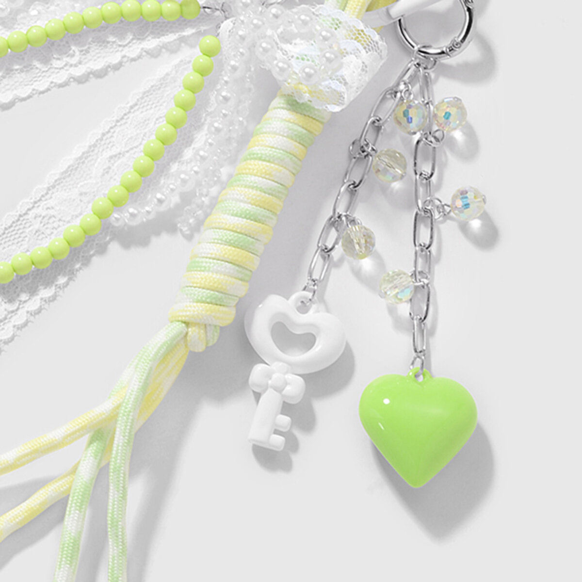 1 Piece Acrylic Heart Bag Charms Picture5