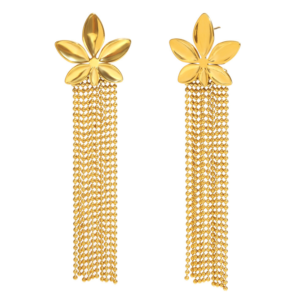 1 Pair Flower Tassels Women's Dangle Earrings h5Picture2
