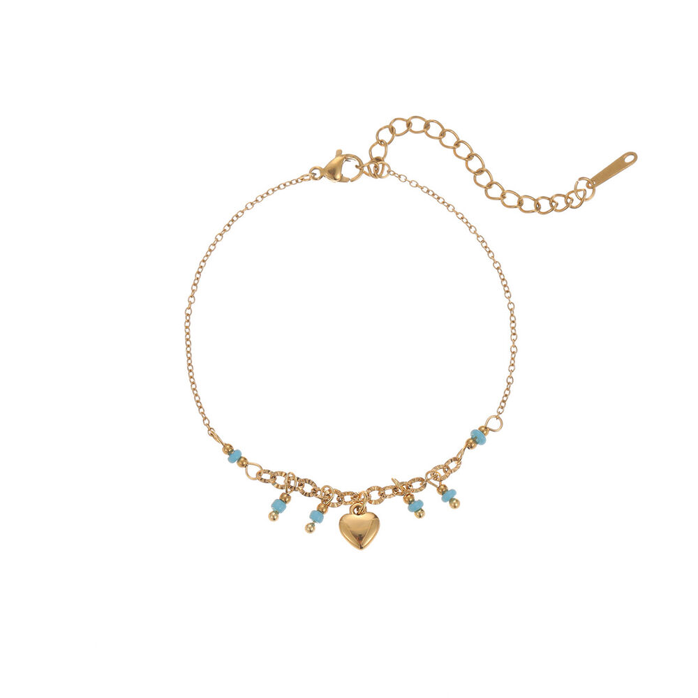 Sweet Geometric Stainless Steel Waterproof Gold Color Women's Chain Bracelets Picture5