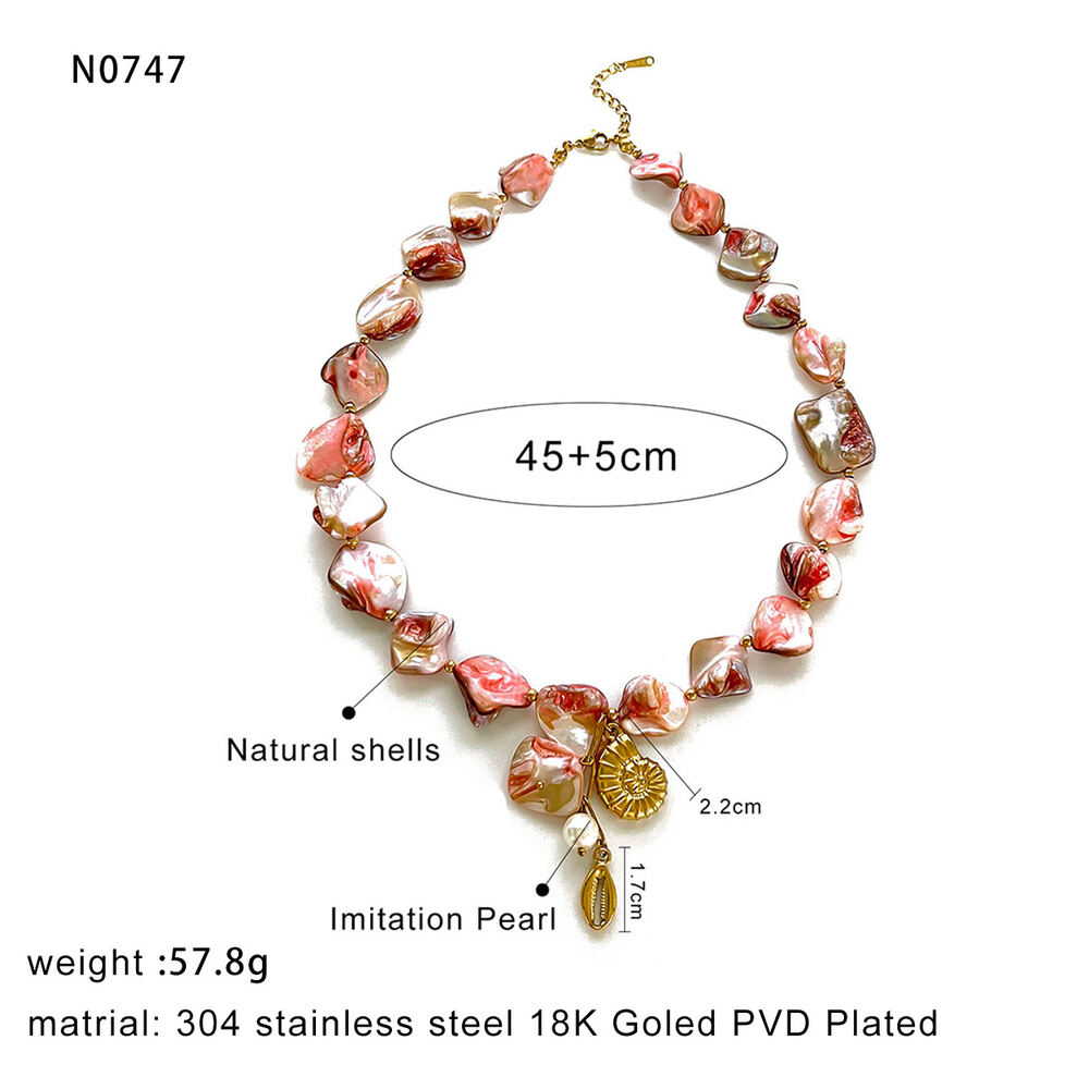 1 Piece Shell Stainless Steel Waterproof Necklace
