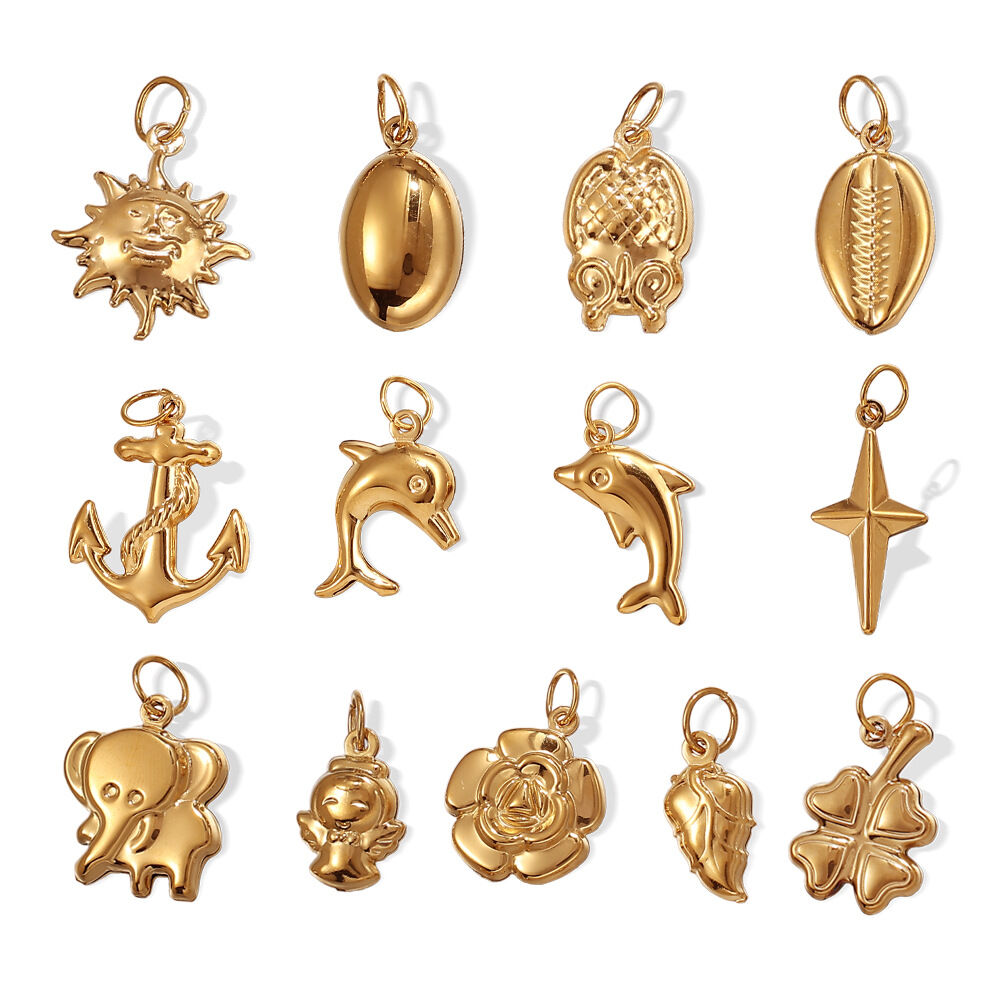 1 Piece Stainless Steel Waterproof  Gold Color DIY Pendant h5 Picture4