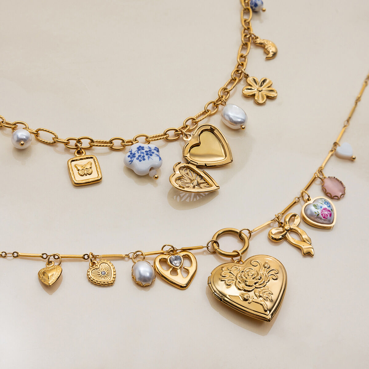 1 Piece Sophisticated Heart Photo Album Stainless Steel Waterproof Gold Color Women's Pendant Necklaces Picture5