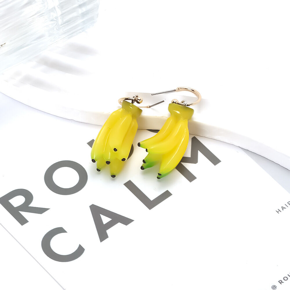 1 Pair Cute Resin Bananas Drop Earrings Picture4