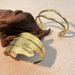 1 Stück wasserdichtes Armband aus Edelstahl in Goldfarbe h5 Bild2