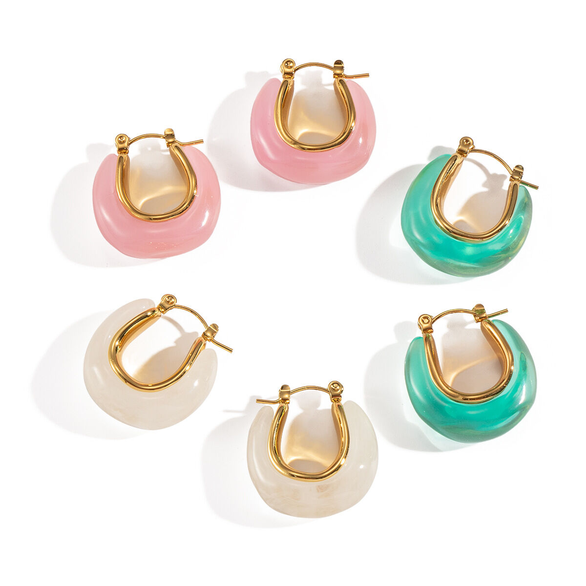 1 Pair Simple U-shaped Hoop Earrings Picture4