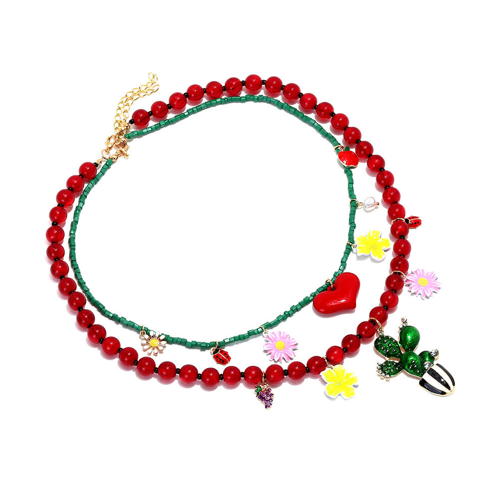 1 set di collane di perline a forma di fiore h5Immagine4