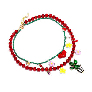 1 set di collane di perline a forma di fiore h5 Immagine4