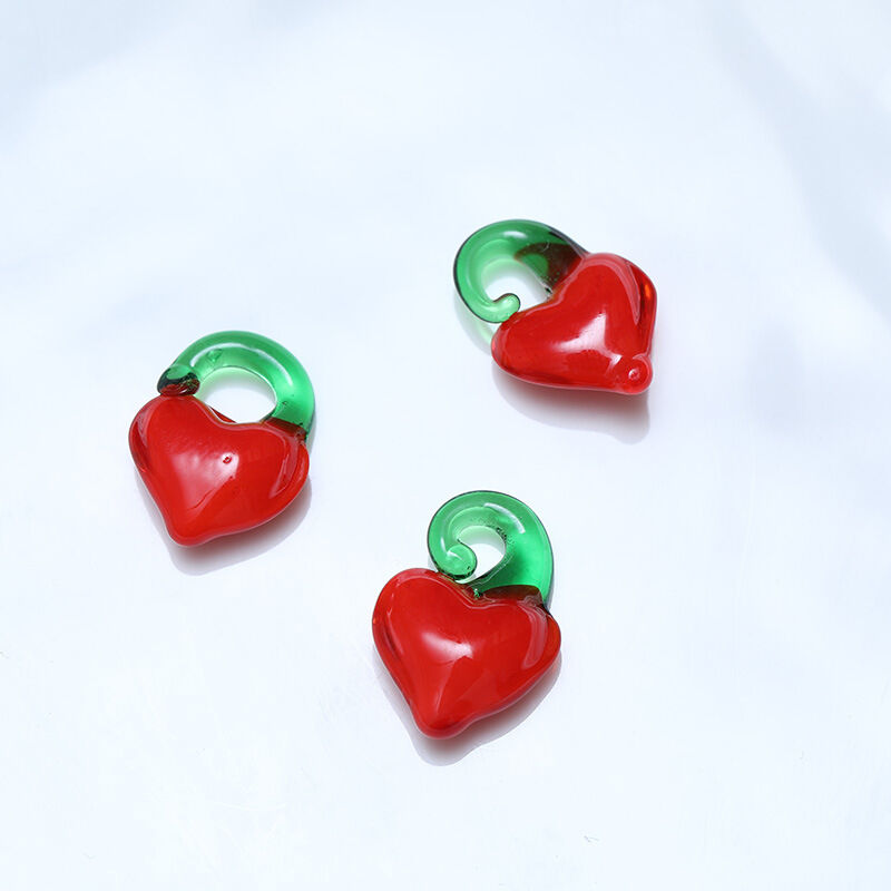 1 Piece Simple Series Simple Heart Glass Jewelry Beads Picture4