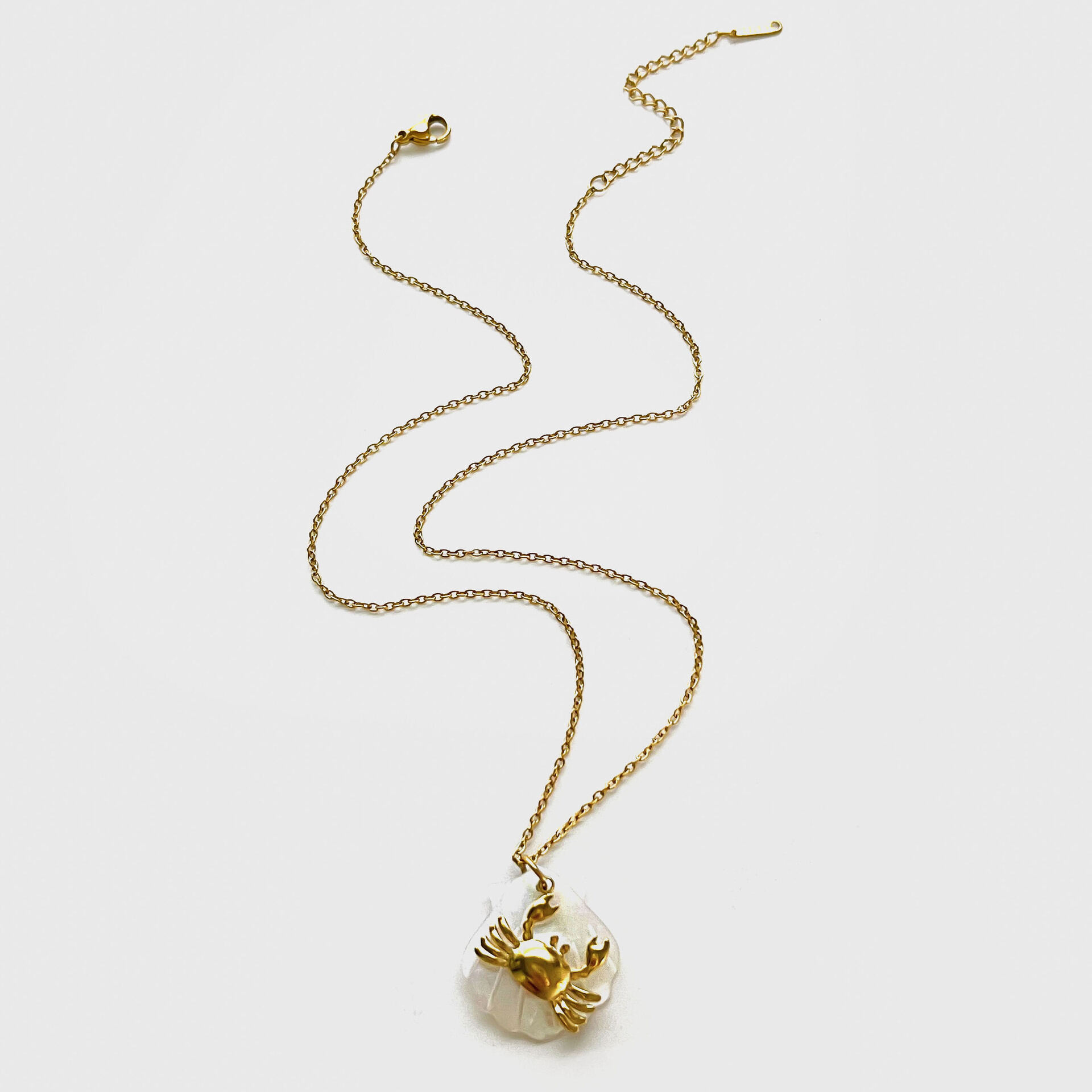 Gold Crab Necklace Picture3