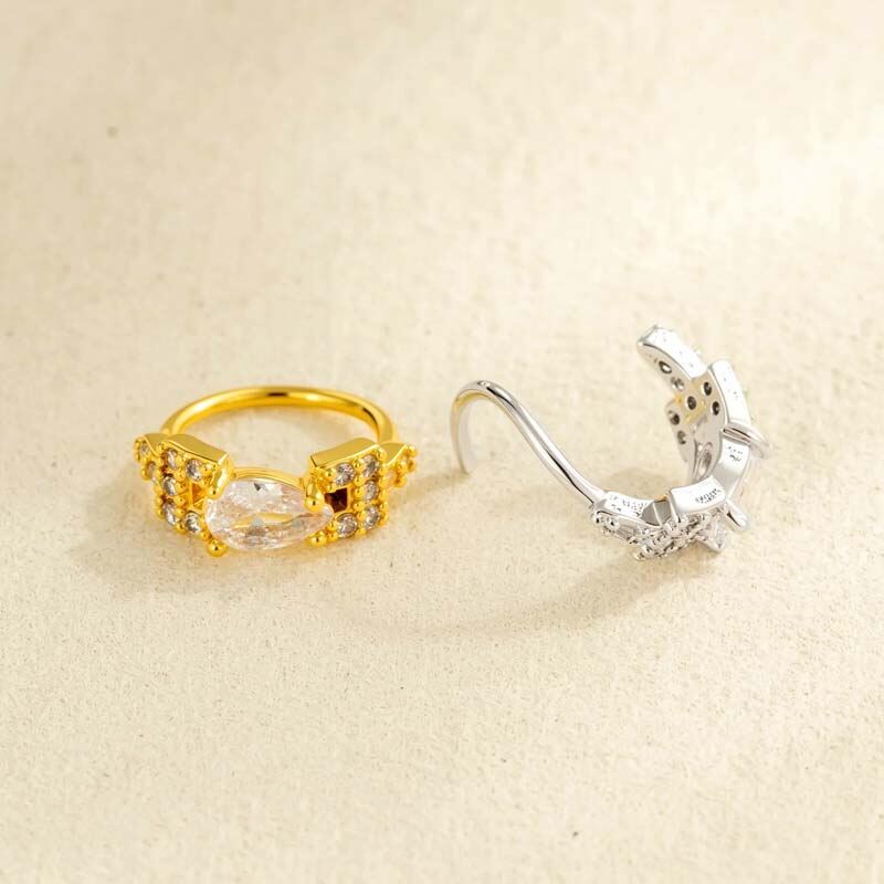 1 Stück Nasenstecker in Kupfer-Gold-Farbe mit Zirkonia Bild3