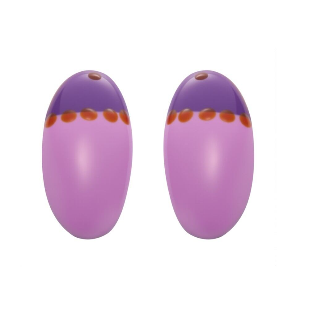 1 Pair Romantic Series Oval Stainless Steel Waterproof Gold Color Women's Stud Earrings