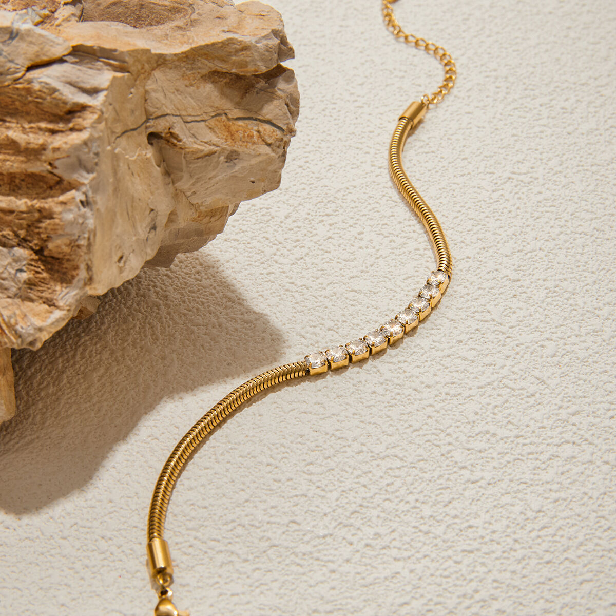 1 Piece Luxurious Star Stainless Steel Waterproof Gold Color Women's Chain Bracelets h5 Picture4