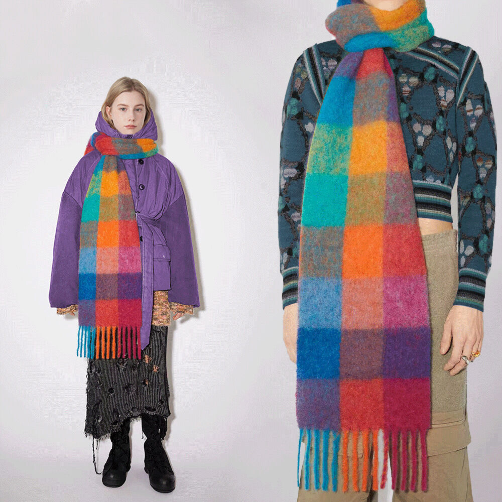 1 Piece Classic Plaid Polyester Women's Winter Scarves