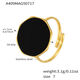 A409-Black Enamel Ring/No.7 Picture2