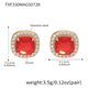 Txf330-Golden Red Zircon Earrings Picture6