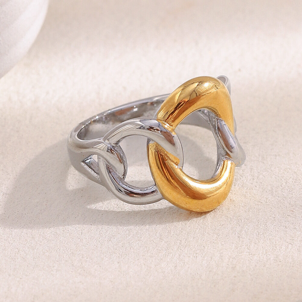 1 Piece Simple Series Casual Mixed Color Stainless Steel Waterproof Statement Rings Picture2