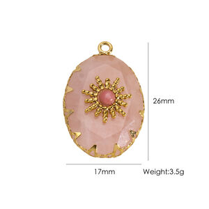 1 stuk romantische elegante onregelmatige vorm zon natuurlijke stenen dames hangers h5