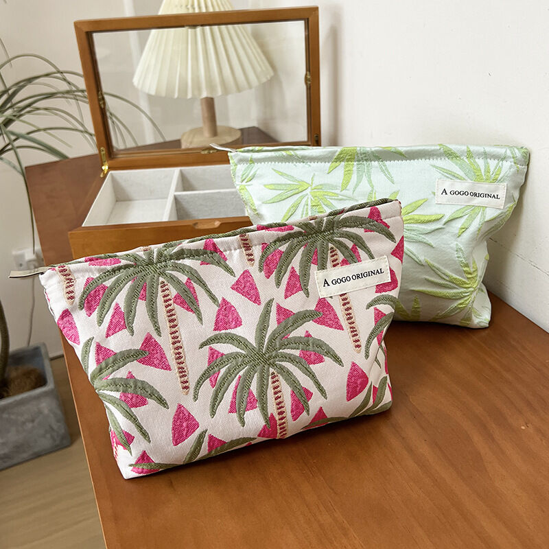 Borsa per il trucco da donna della serie Coconut Tree Resort, 1 pezzo, design originale