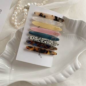 1 Piece Retro Daily Oval Cellulose Acetate Sheet Women's Hair Clips h5 Picture4