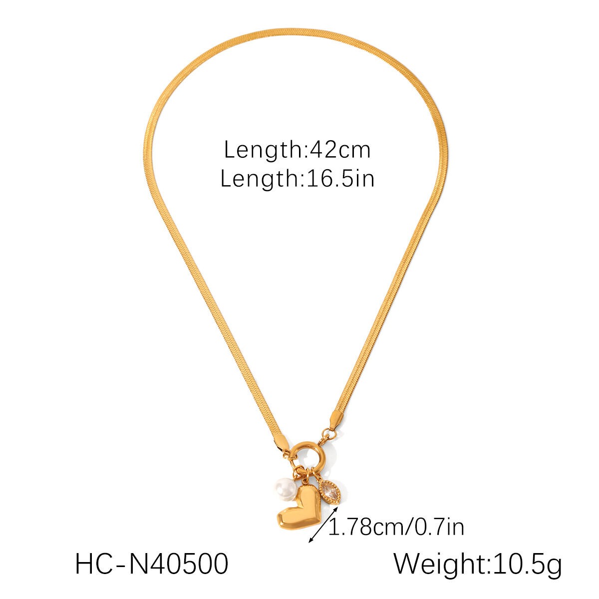 Simple  Daily Flower Stainless Steel Waterproof Gold Color Pearl Women's Pendant Necklaces Picture2