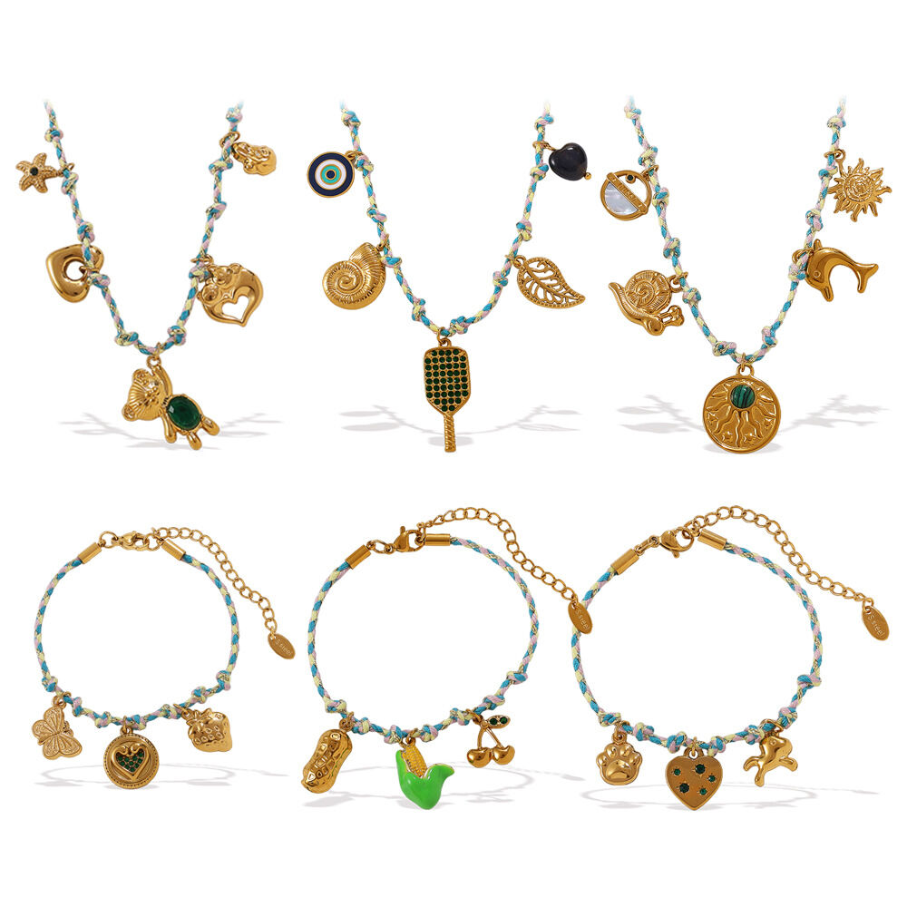 Cute Charm Stainless Steel Waterproof DIY Necklace Set Picture5