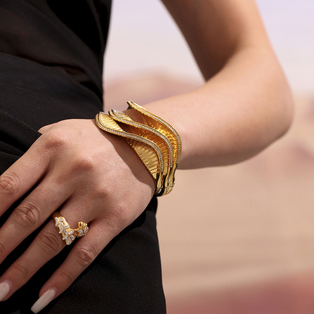 Braccialetti da donna color oro impermeabili in acciaio inossidabile a spirale classica da 1 pezzo h5 Immagine3