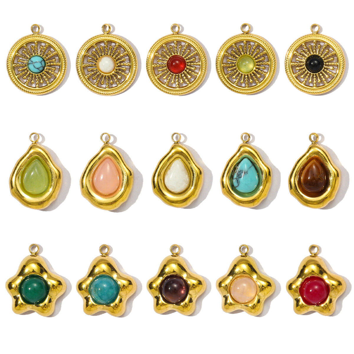 1 Piece Simple Droplet Natural Stones Women's Pendants h5 Picture5