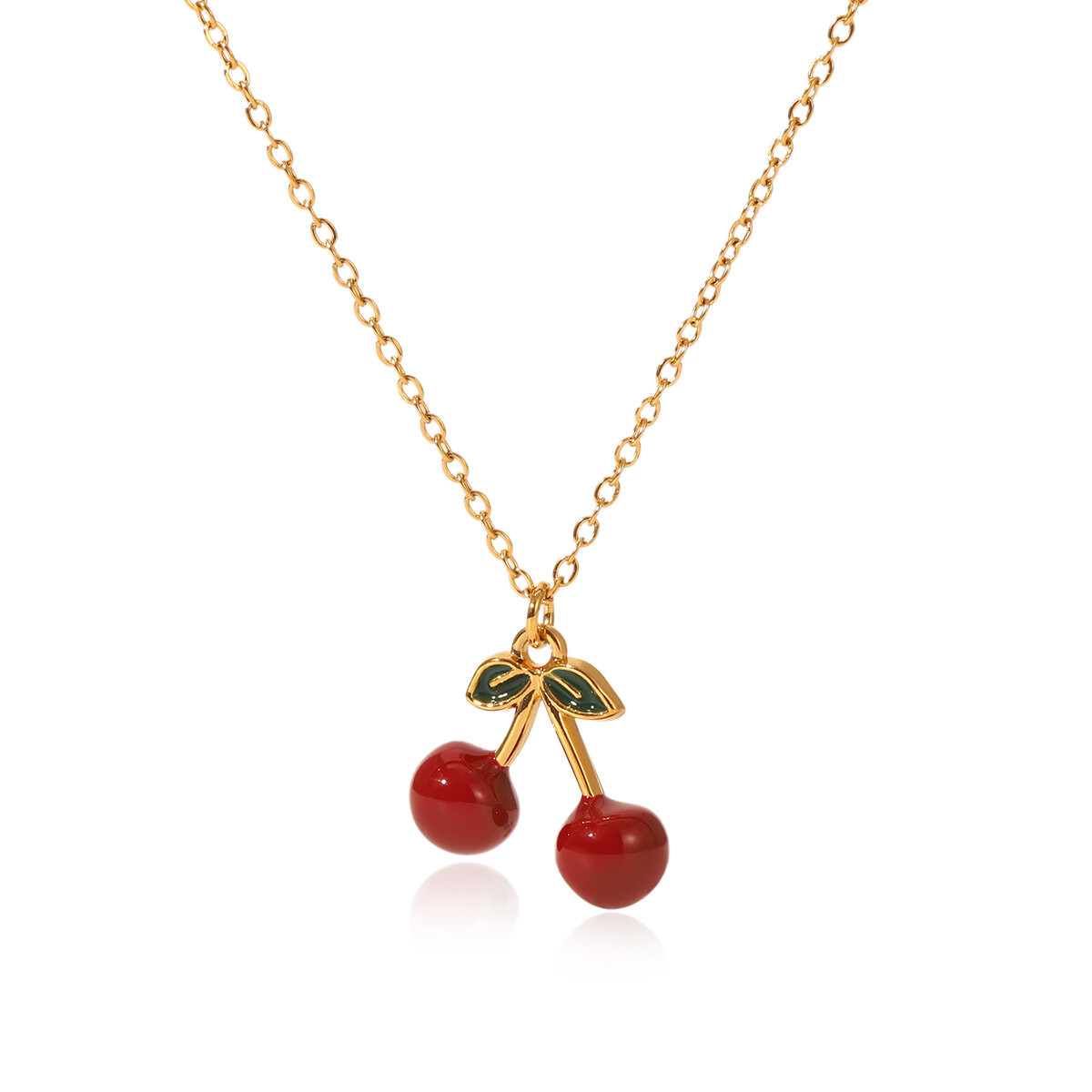 1 Pair Simple Series Daily Plant Stainless Steel Waterproof  Women's Pendant Necklaces h5 